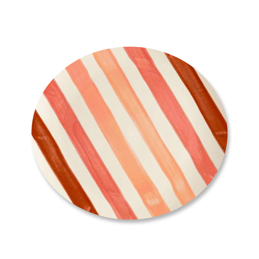 Coral Oval Stripe Placemat- Set of 4