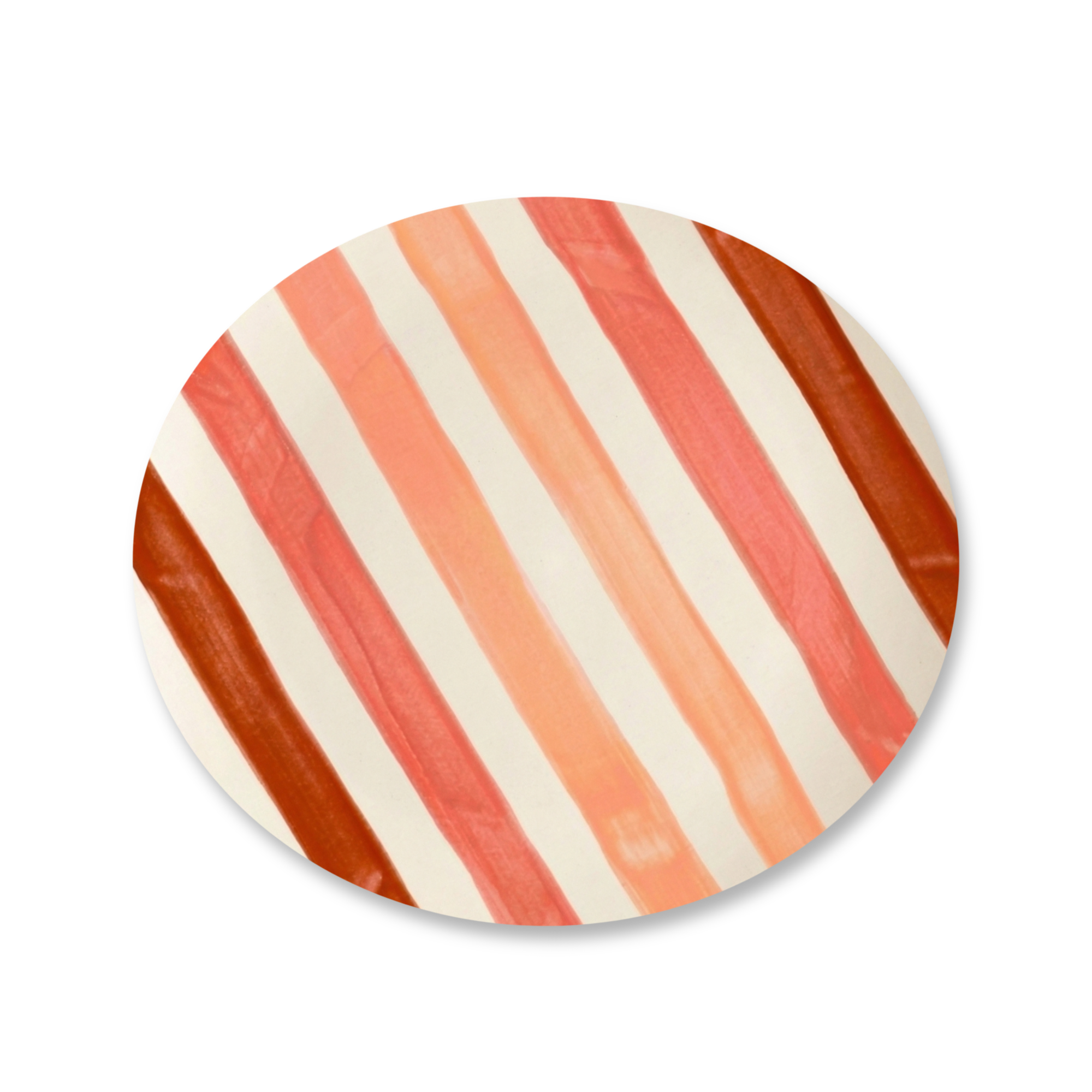 Coral Oval Stripe Placemat- Set of 4