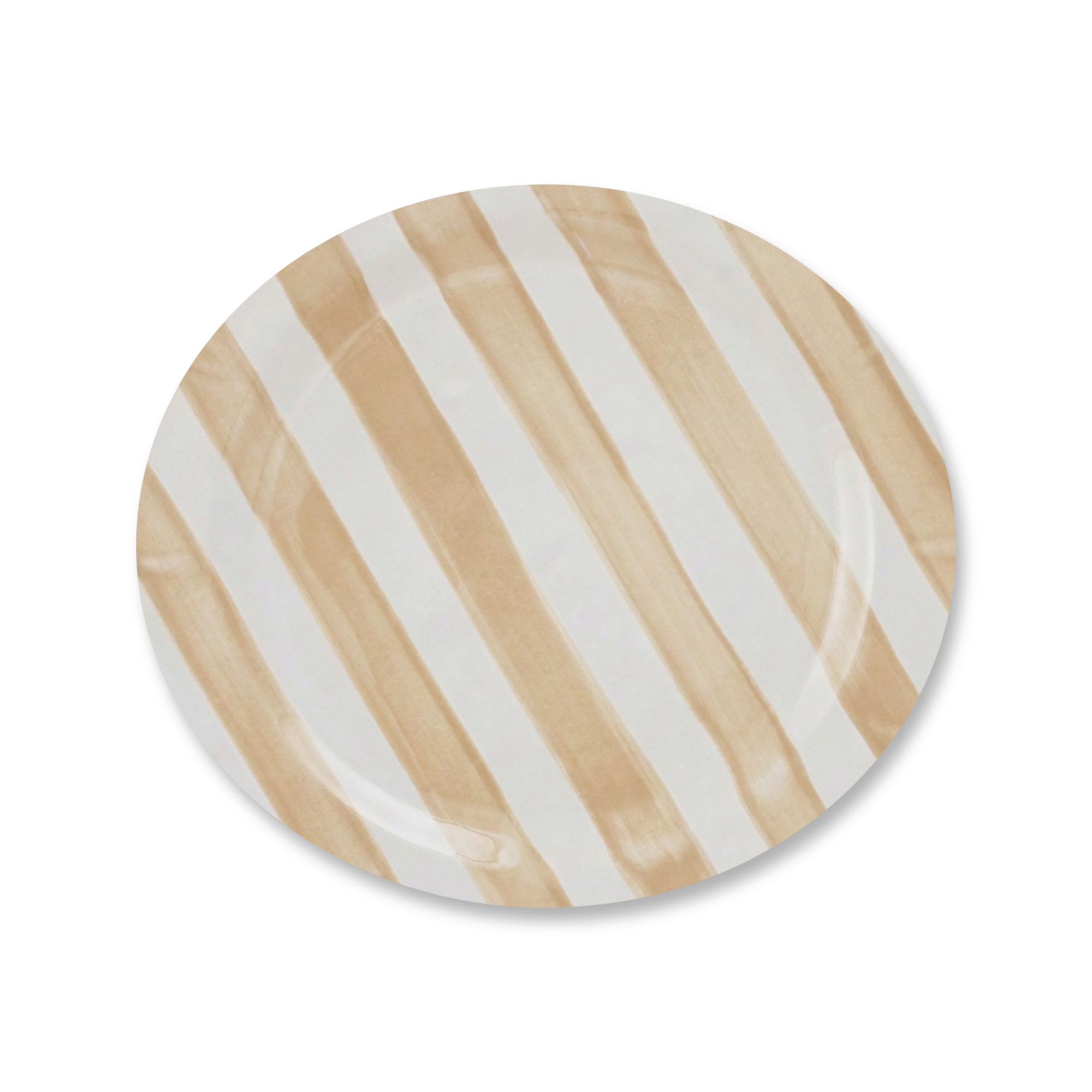 Beige Oval Stripe Placemat- Set of 4