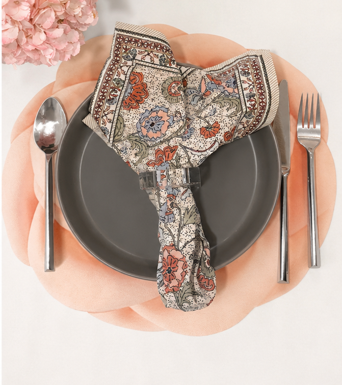 Pink Rose Placemat- Set of 4