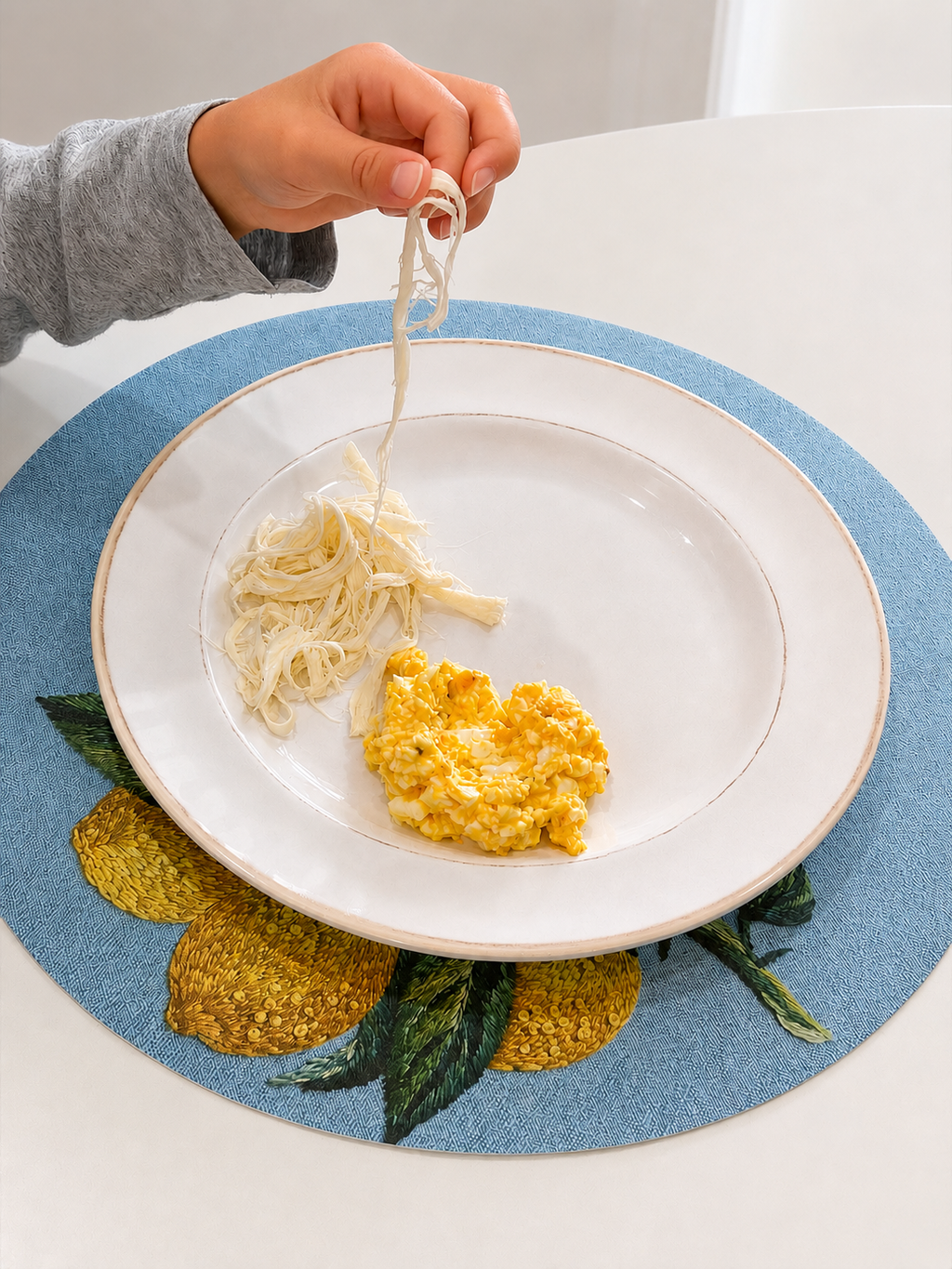 Lemon Embroidery Placemat- Set of 4